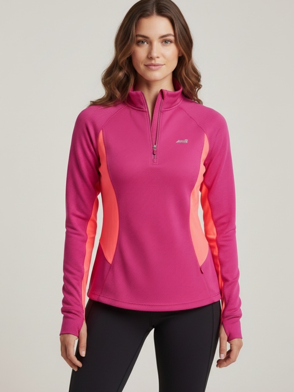 Avia Women's Hot Pink & Coral Quarter-Zip Performance Pullover